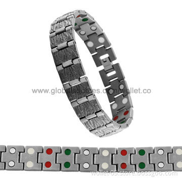 Double-row Bio Magnetic Therapy Bracelet for Men, Fast Delivery, No Stone